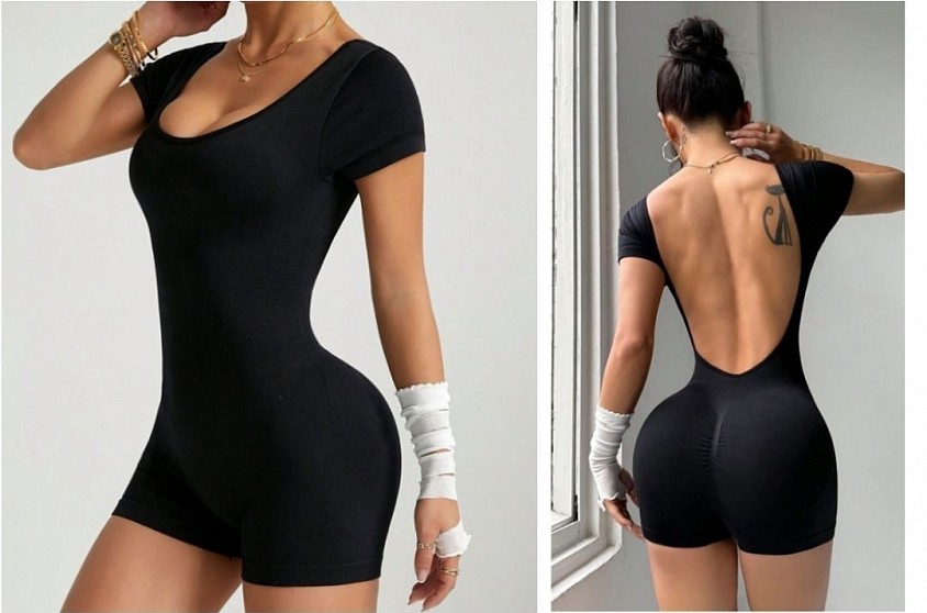 Enterizo / Color: Negro / Talla S / Precio: 22$
