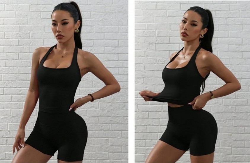 Conjunto Deportivo / Color: Negro / Talla S / Precio: 30$