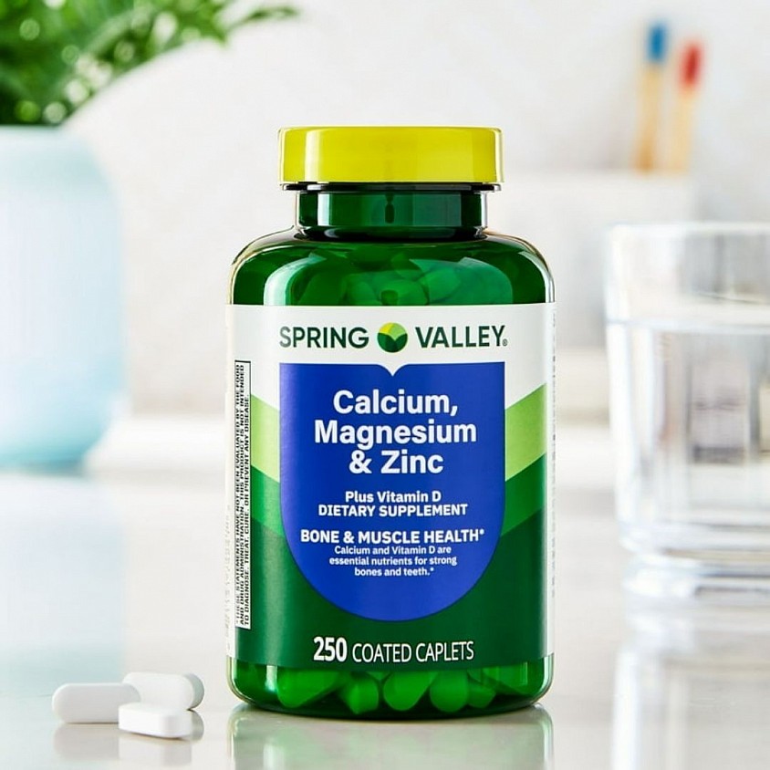 Specifications Spring Valley Calcium, Magnesium & Zinc plus Vitamin D3 Coated Caplets, 250 uds: / Precio: 20$
